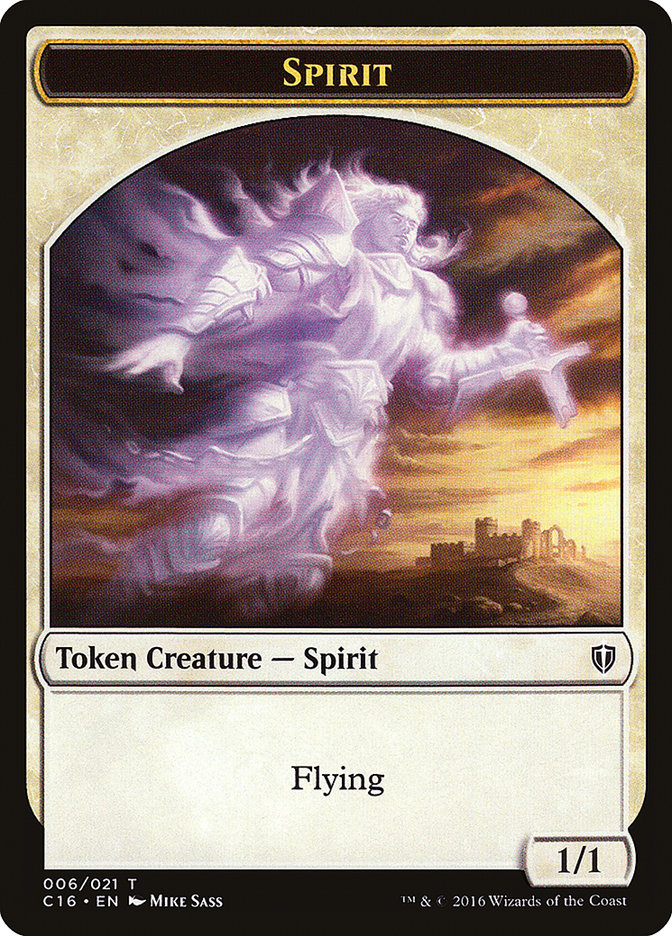 Spirit (006) // Bird (002) Double-Sided Token [Commander 2016 Tokens] | Gate City Games LLC