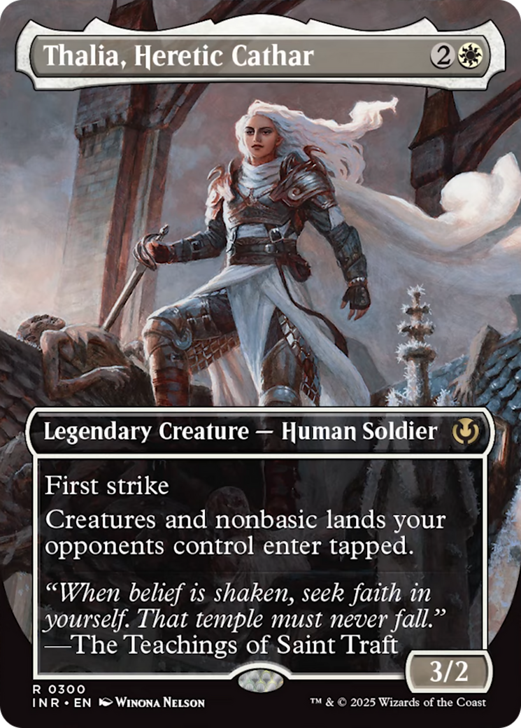 Thalia, Heretic Cathar (borderless) [Innistrad Remastered] | Gate City Games LLC