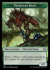 Rebel // Phyrexian Beast Double-Sided Token [Phyrexia: All Will Be One Tokens] | Gate City Games LLC