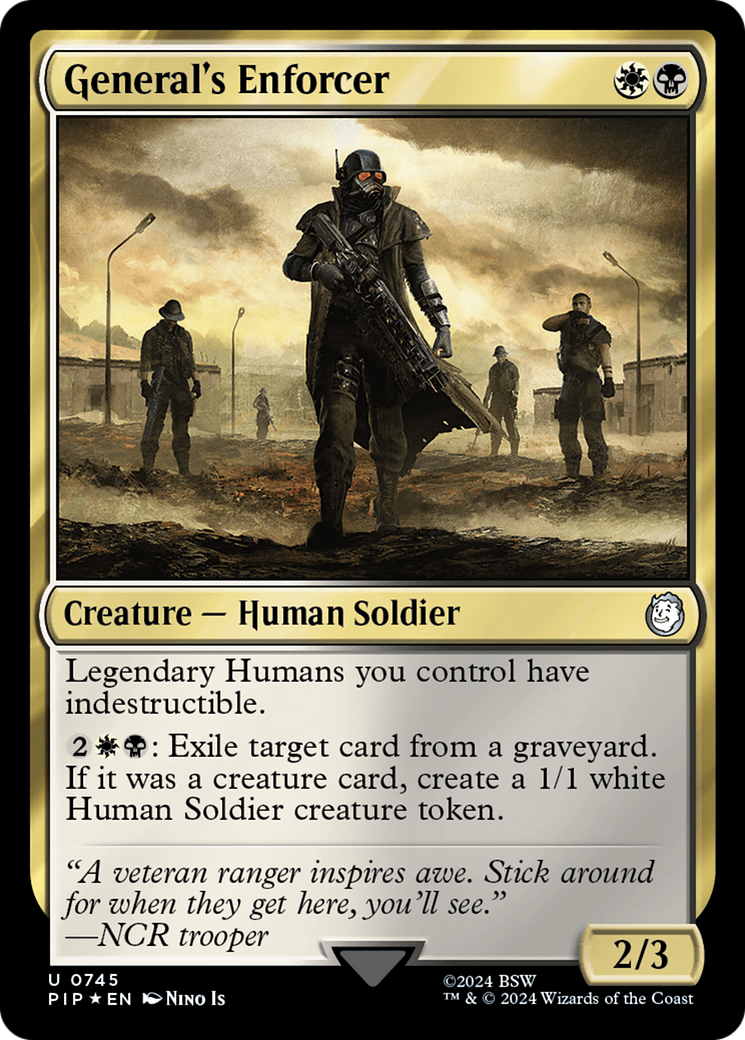 General's Enforcer (Surge Foil) [Fallout] | Gate City Games LLC