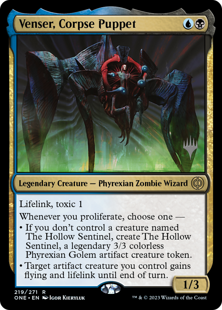 Venser, Corpse Puppet (Promo Pack) [Phyrexia: All Will Be One Promos] | Gate City Games LLC