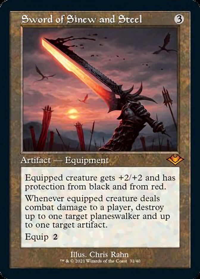 Sword of Sinew and Steel (Retro) [Modern Horizons] | Gate City Games LLC