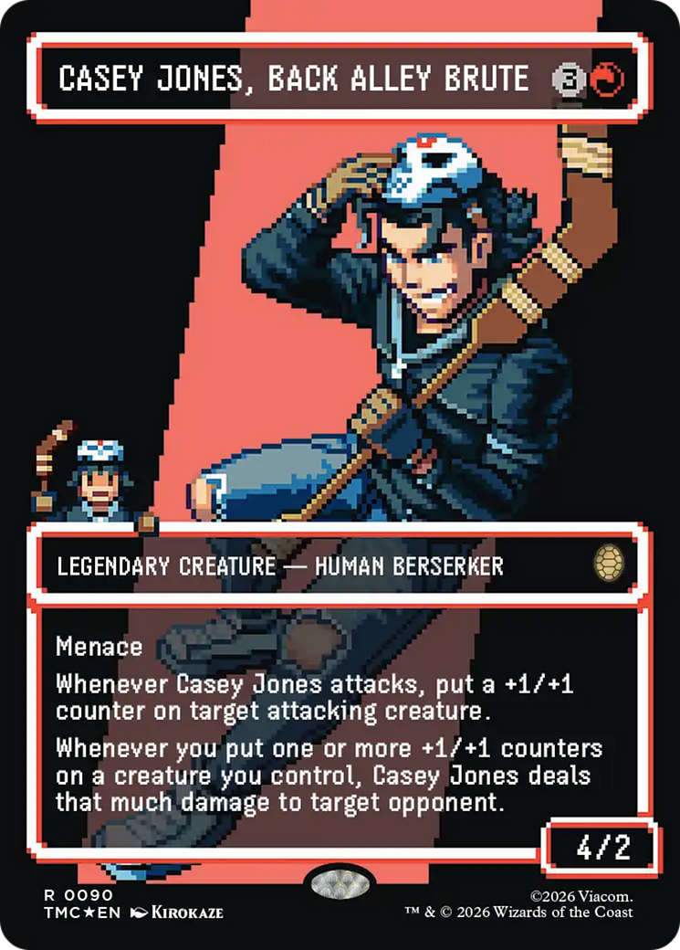 Casey Jones, Back Alley Brute (Borderless) (Surge Foil) [Teenage Mutant Ninja Turtles Commander] | Gate City Games LLC