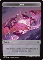 Copy // Dragon (0014) Double-Sided Token [Tarkir: Dragonstorm Commander Tokens] | Gate City Games LLC