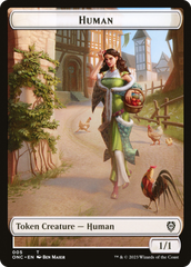 Human // Spirit Double-Sided Token [Phyrexia: All Will Be One Commander Tokens] | Gate City Games LLC