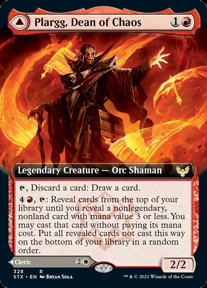 Plargg, Dean of Chaos // Augusta, Dean of Order (Extended Art) [Strixhaven: School of Mages] | Gate City Games LLC