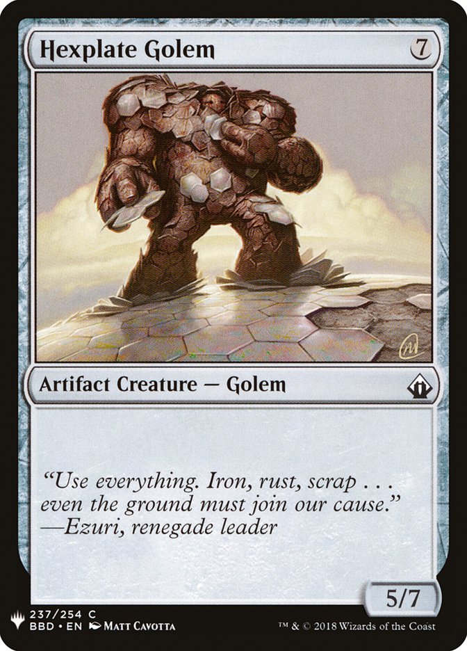 Hexplate Golem [Mystery Booster] | Gate City Games LLC