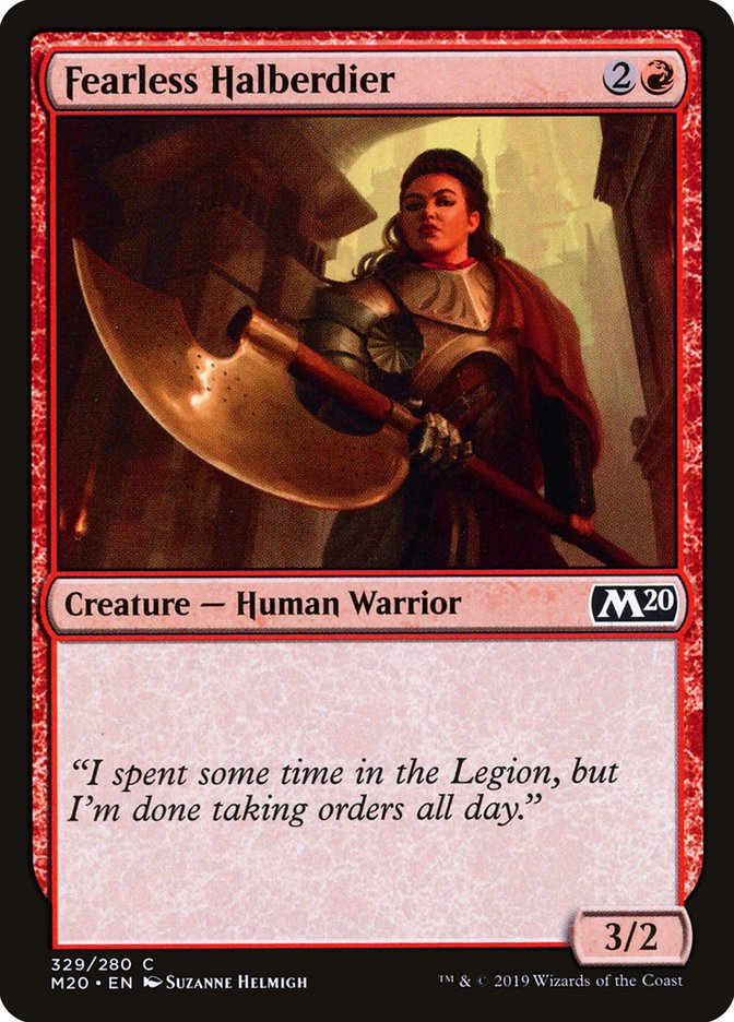 Fearless Halberdier [Core Set 2020] | Gate City Games LLC
