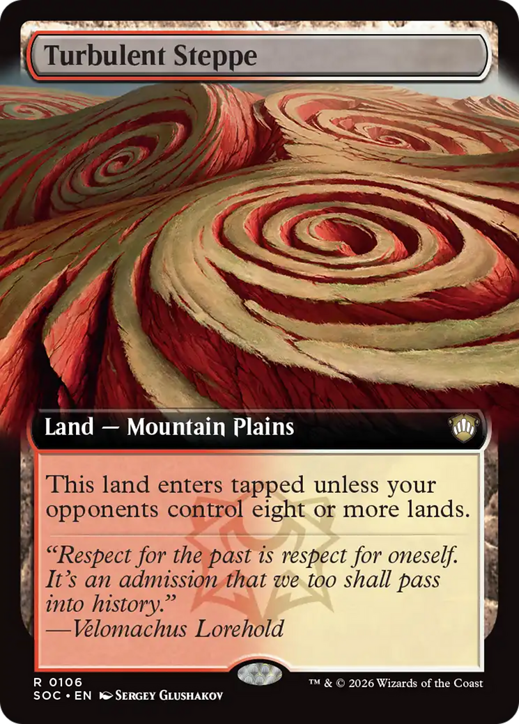 Turbulent Steppe (Extended Art) [Secrets of Strixhaven Commander] | Gate City Games LLC