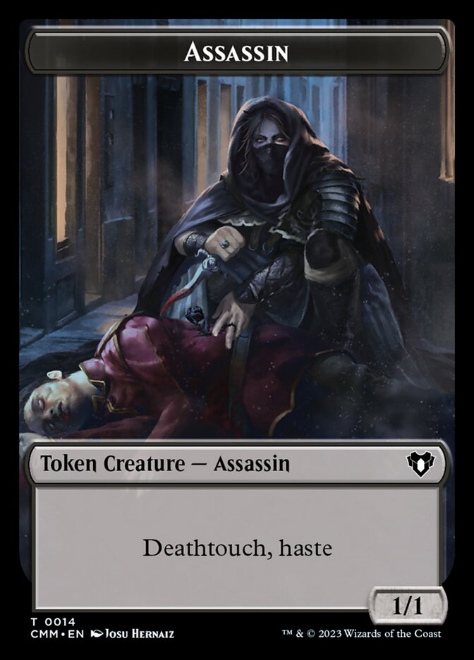 Treasure // Assassin Double-Sided Token [Commander Masters Tokens] | Gate City Games LLC