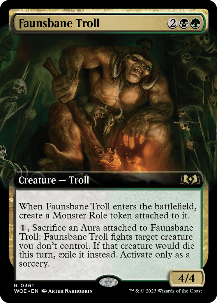 Faunsbane Troll (Extended Art) [Wilds of Eldraine] | Gate City Games LLC