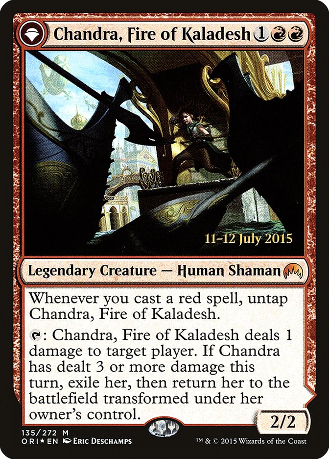 Chandra, Fire of Kaladesh // Chandra, Roaring Flame [Magic Origins Prerelease Promos] | Gate City Games LLC