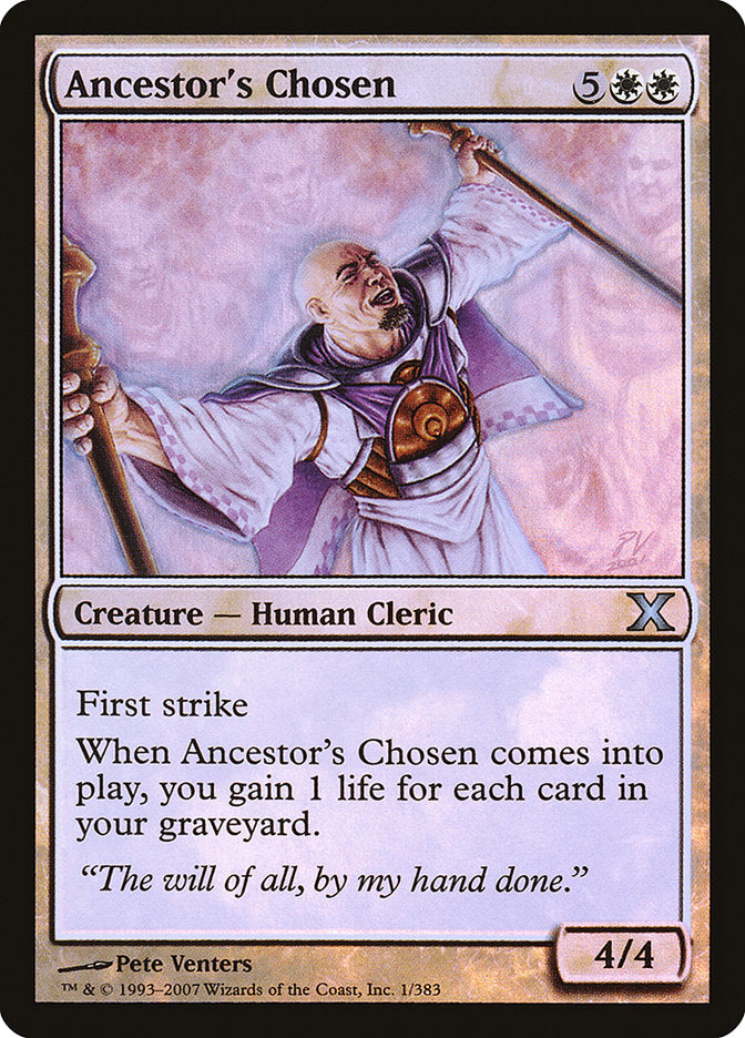 Ancestor's Chosen (Premium Foil) [Tenth Edition] | Gate City Games LLC