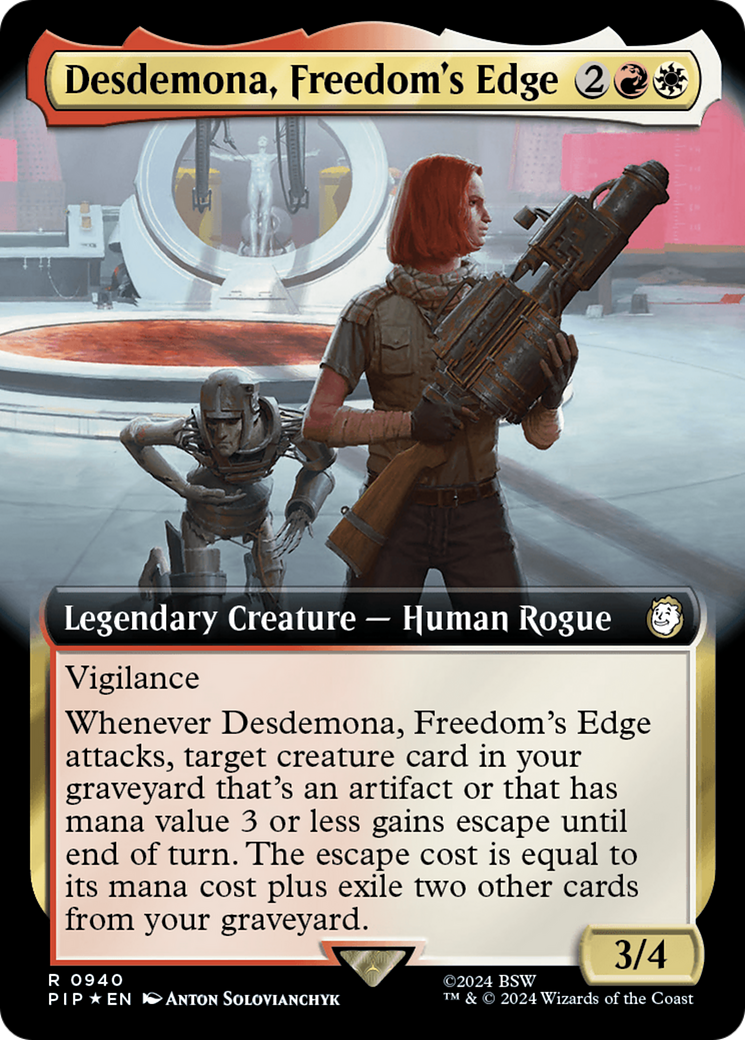 Desdemona, Freedom's Edge (Extended Art) (Surge Foil) [Fallout] | Gate City Games LLC