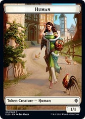 Human // Food (18) Double-Sided Token [Throne of Eldraine Tokens] | Gate City Games LLC