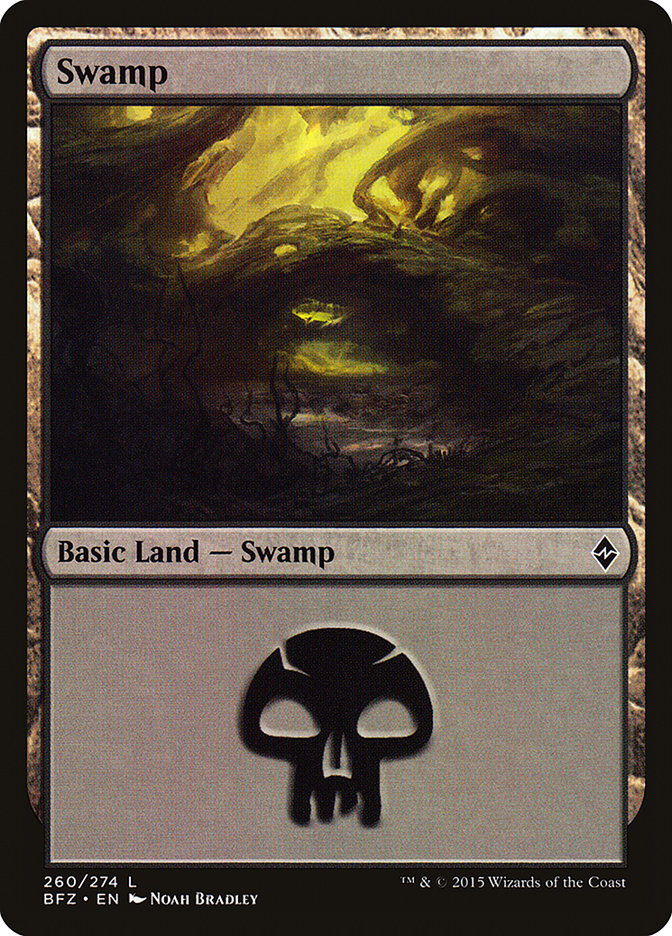Swamp (260) [Battle for Zendikar] | Gate City Games LLC