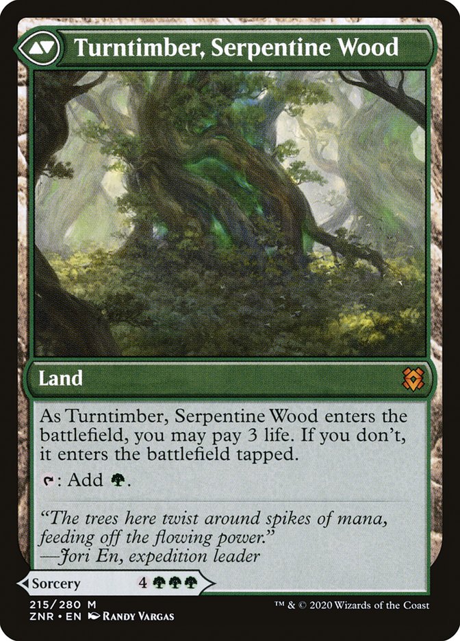 Turntimber Symbiosis // Turntimber, Serpentine Wood [Zendikar Rising] | Gate City Games LLC