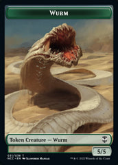 Elf Warrior // Wurm Double-Sided Token [Streets of New Capenna Commander Tokens] | Gate City Games LLC