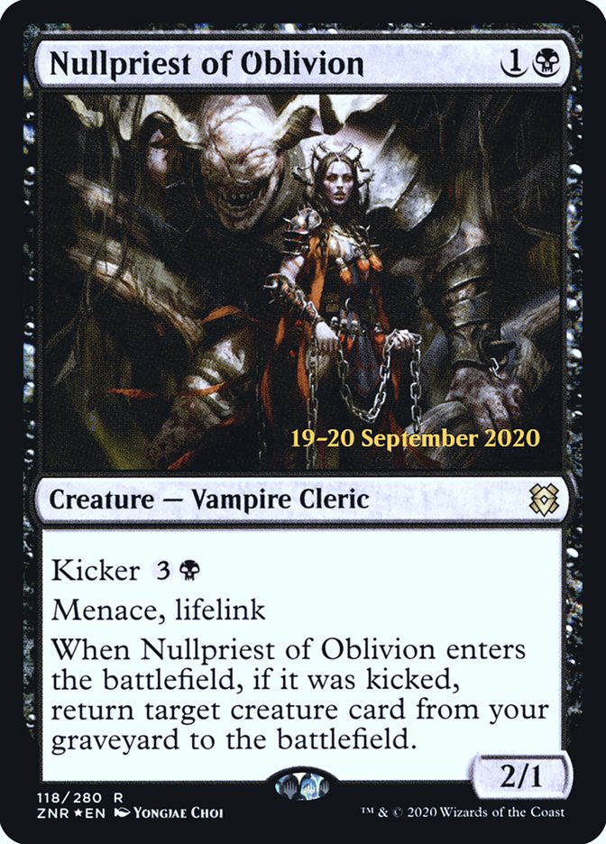 Nullpriest of Oblivion [Zendikar Rising Prerelease Promos] | Gate City Games LLC
