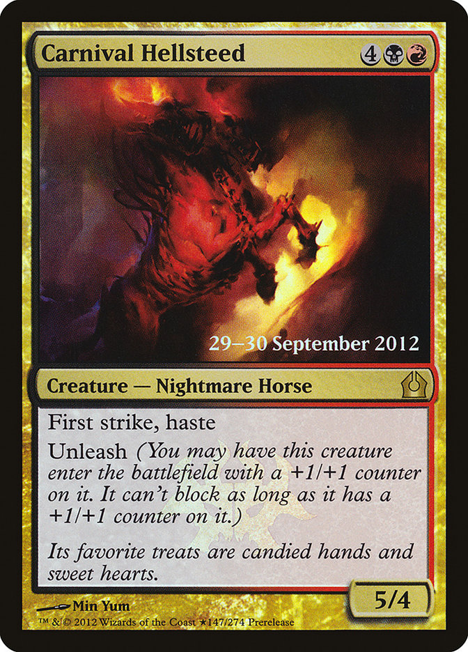 Carnival Hellsteed [Return to Ravnica Prerelease Promos] | Gate City Games LLC