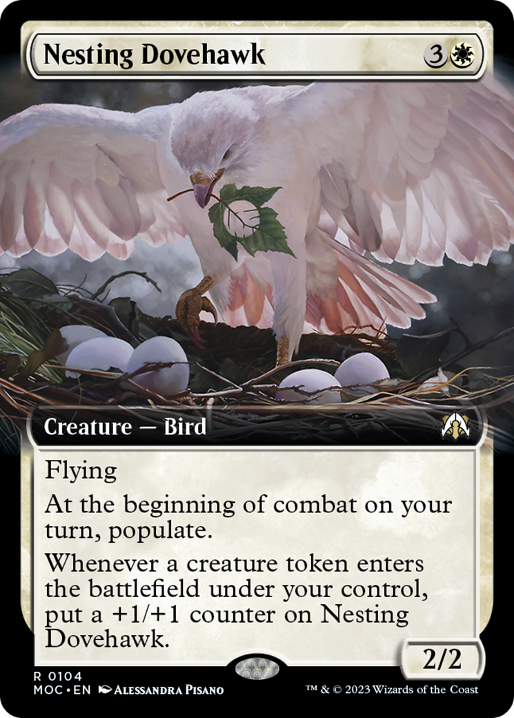 Nesting Dovehawk (Extended Art) [March of the Machine Commander] | Gate City Games LLC