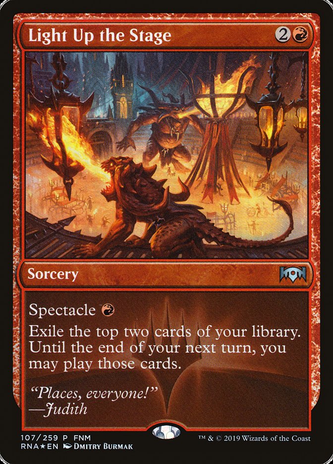 Light Up the Stage (FNM) [Ravnica Allegiance Promos] | Gate City Games LLC