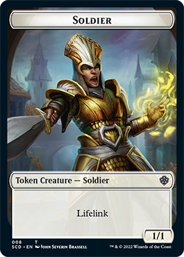Elf Warrior // Soldier Double-Sided Token [Starter Commander Decks] | Gate City Games LLC