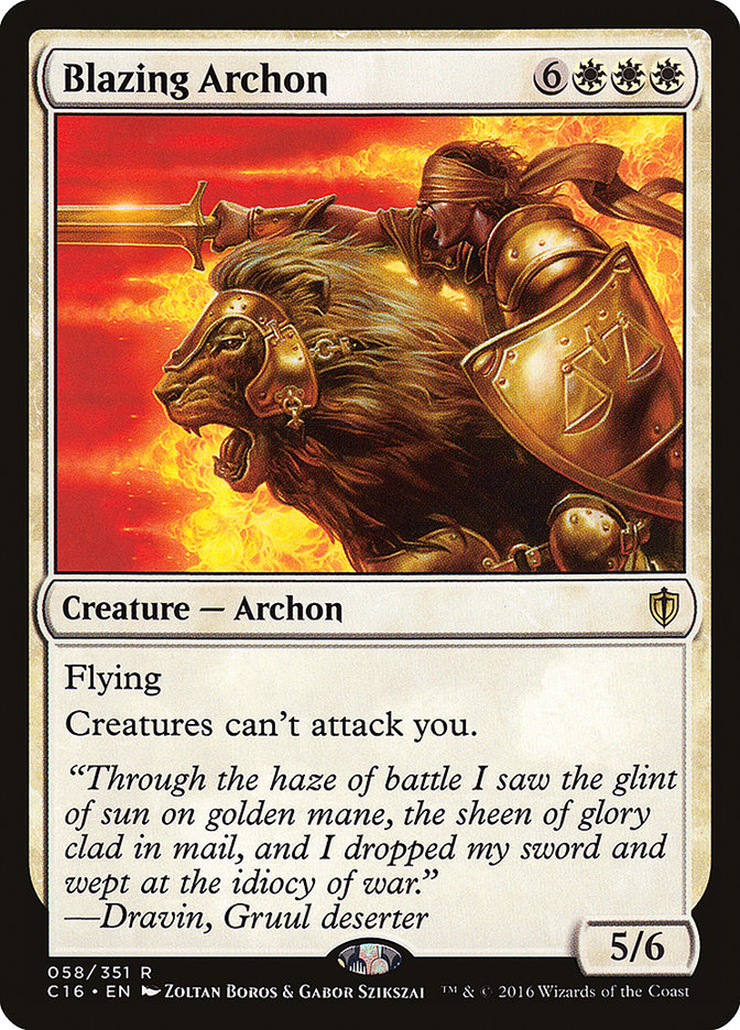 Blazing Archon [Commander 2016] | Gate City Games LLC