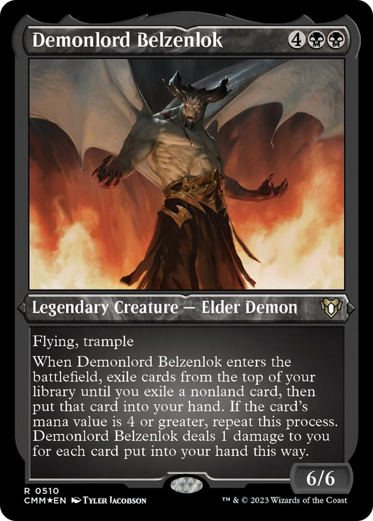 Demonlord Belzenlok (Foil Etched) [Commander Masters] | Gate City Games LLC