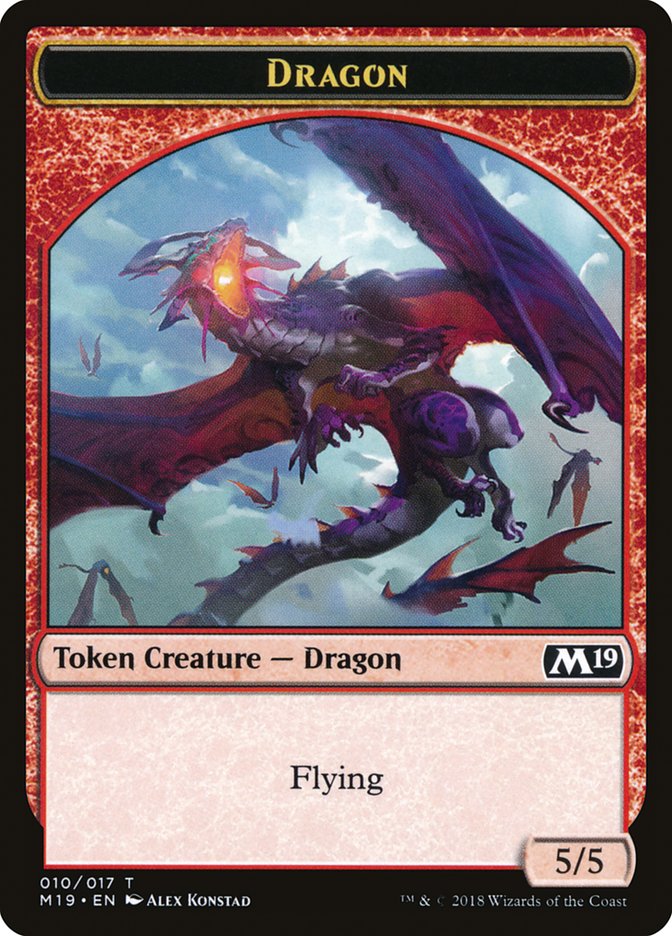 Dragon Token (010/017) [Core Set 2019 Tokens] | Gate City Games LLC