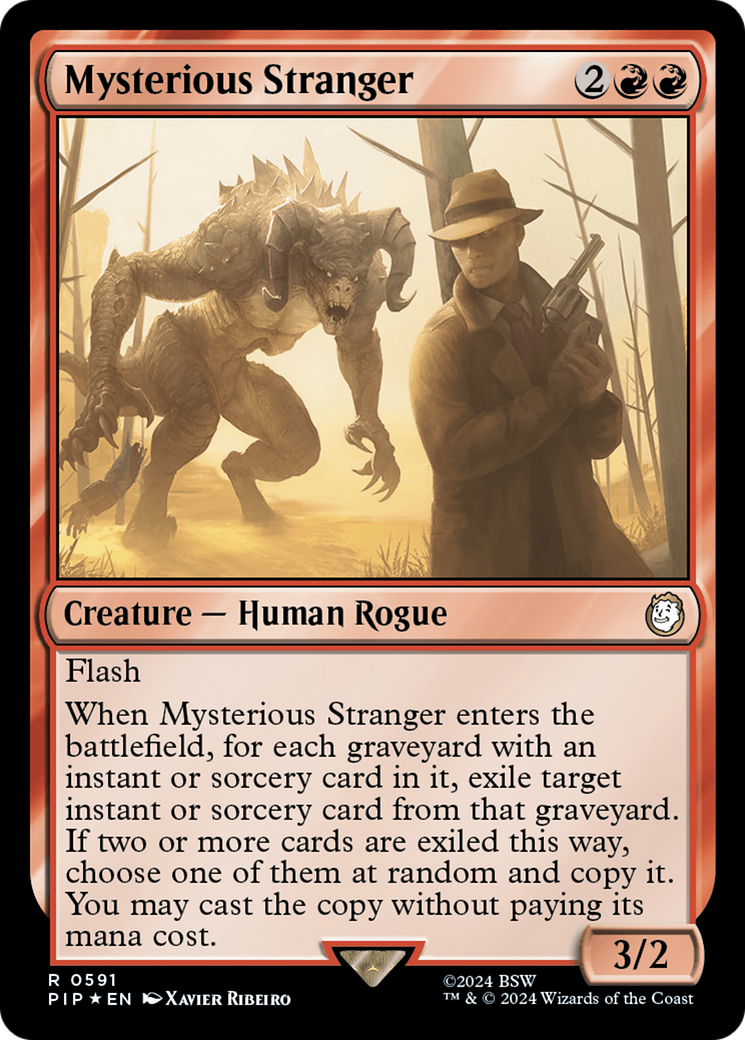 Mysterious Stranger (Surge Foil) [Fallout] | Gate City Games LLC