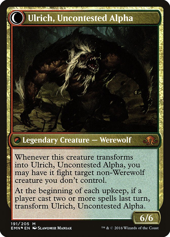 Ulrich of the Krallenhorde // Ulrich, Uncontested Alpha [Eldritch Moon Prerelease Promos] | Gate City Games LLC