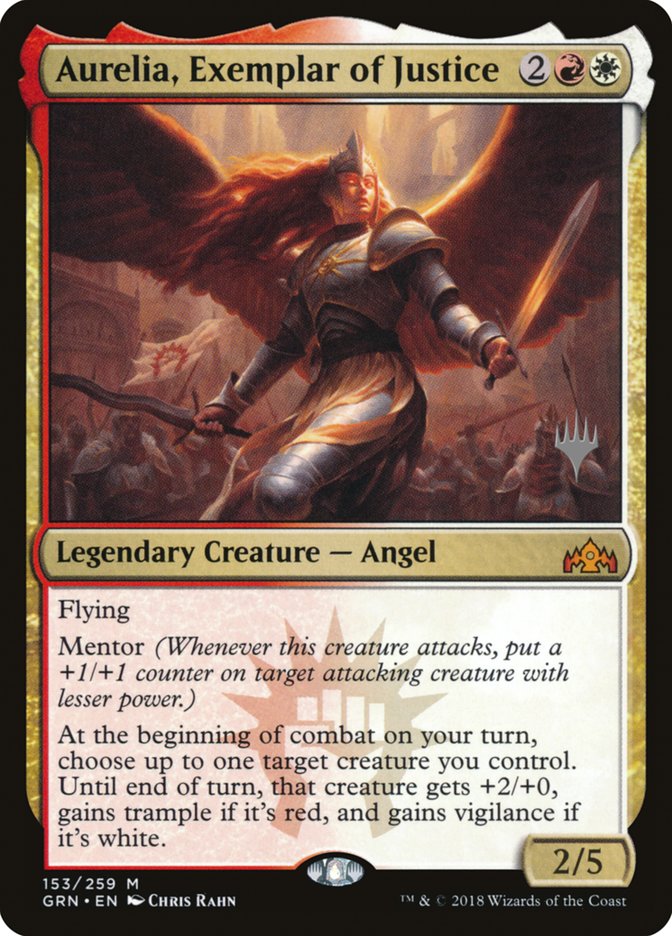 Aurelia, Exemplar of Justice (Promo Pack) [Guilds of Ravnica Promos] | Gate City Games LLC