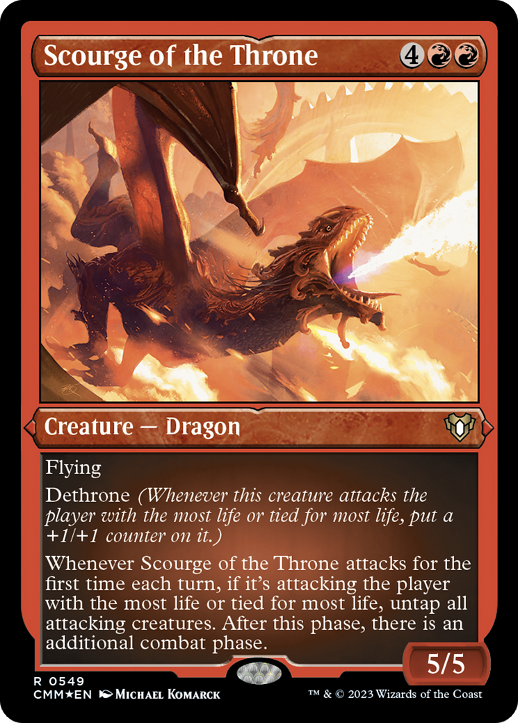 Scourge of the Throne (Foil Etched) [Commander Masters] | Gate City Games LLC