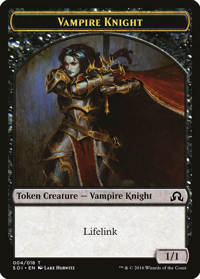 Vampire Knight Token [Shadows over Innistrad Tokens] | Gate City Games LLC