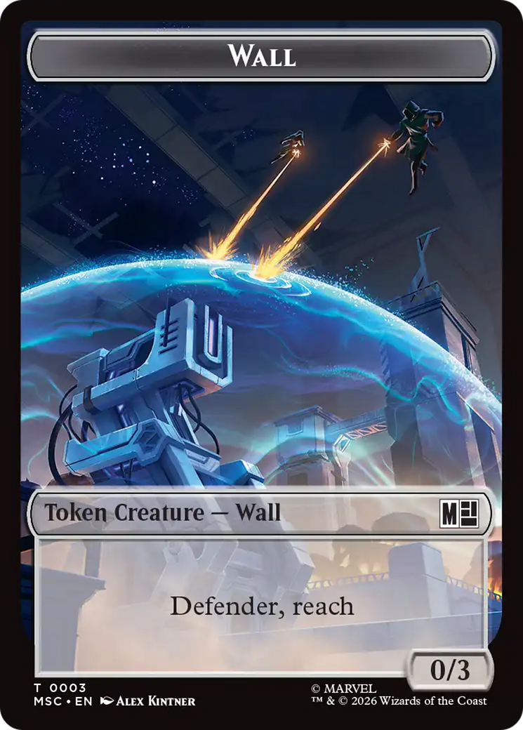 Wall (003) // Merfolk (006) Double-Sided Token [Marvel Super Heroes Commander Tokens] | Gate City Games LLC