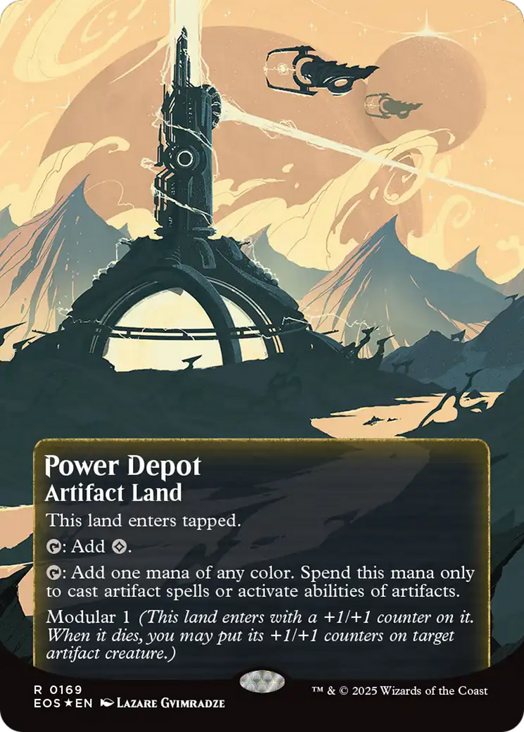 Power Depot (0169) (Borderless) (Galaxy Foil) [Edge of Eternities: Stellar Sights] | Gate City Games LLC