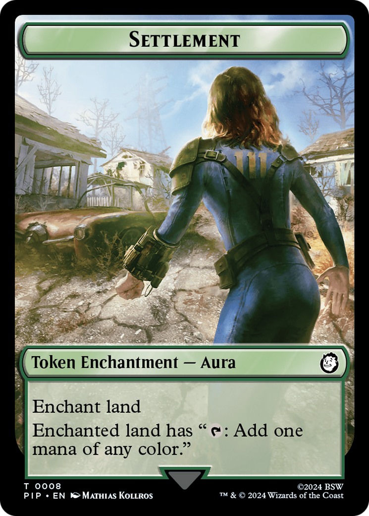 Settlement // Human Soldier Double-Sided Token [Fallout Tokens] | Gate City Games LLC