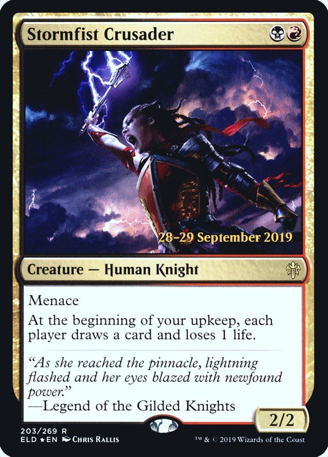 Stormfist Crusader [Throne of Eldraine Prerelease Promos] | Gate City Games LLC