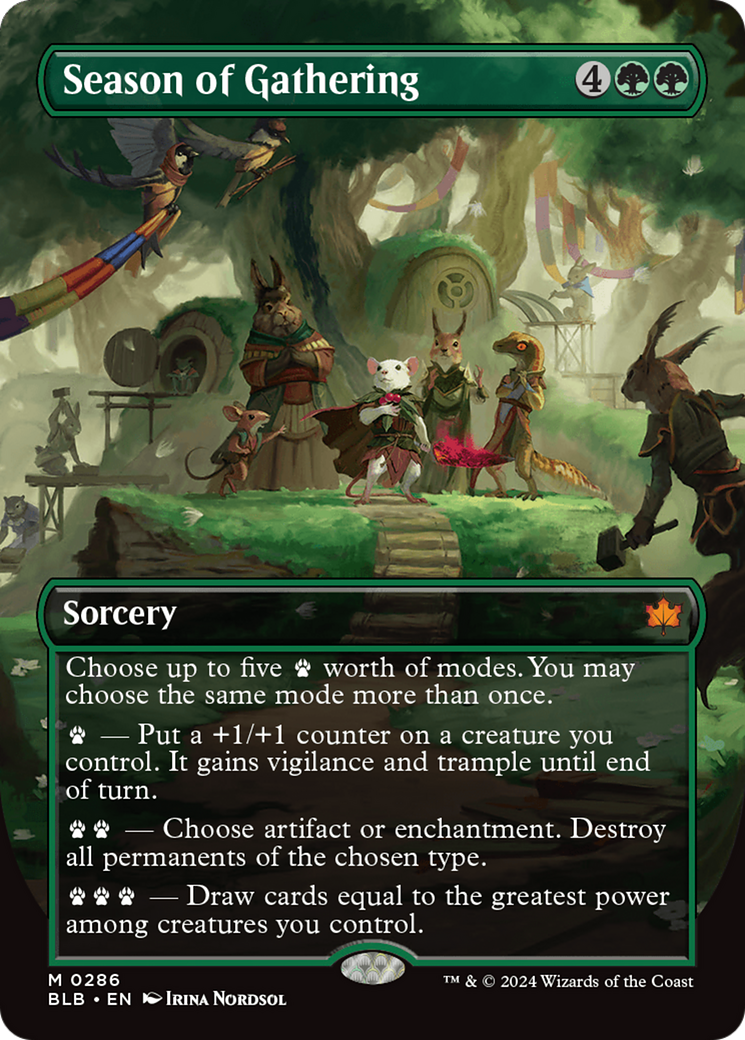 Season of Gathering (Borderless) [Bloomburrow] | Gate City Games LLC