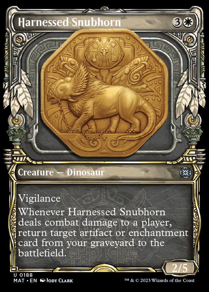 Harnessed Snubhorn (Showcase Halo Foil) [March of the Machine: The Aftermath] | Gate City Games LLC