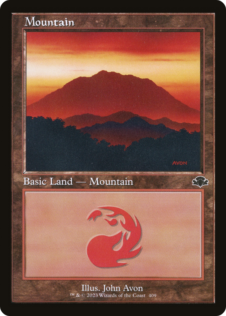 Mountain (409) (Retro) [Dominaria Remastered] | Gate City Games LLC