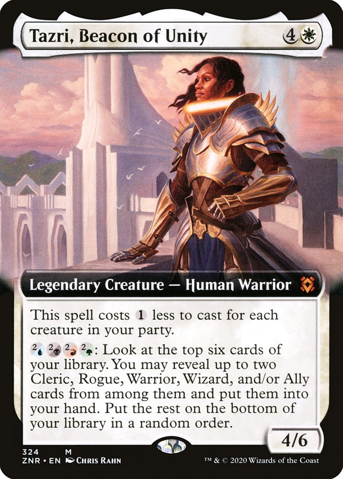 Tazri, Beacon of Unity (Extended Art) [Zendikar Rising] | Gate City Games LLC