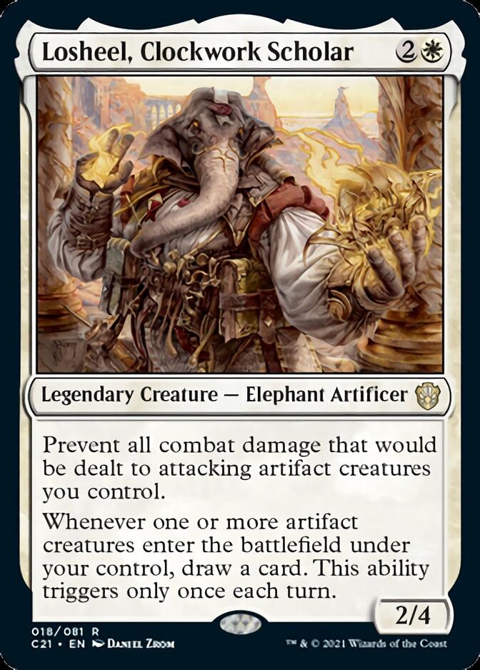Losheel, Clockwork Scholar [Commander 2021] | Gate City Games LLC