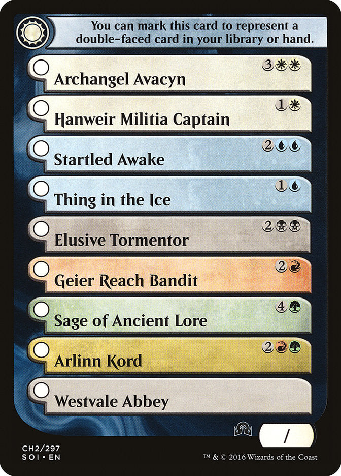Shadows Over Innistrad Checklist 2 [Shadows over Innistrad Tokens] | Gate City Games LLC