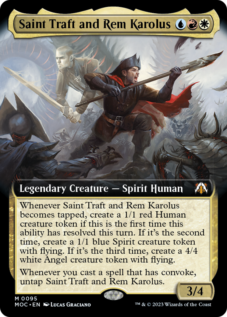 Saint Traft and Rem Karolus (Extended Art) [March of the Machine Commander] | Gate City Games LLC