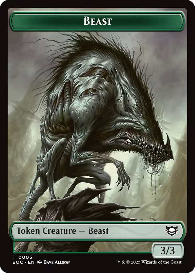 Clue // Beast (0005) Double-Sided Token [Edge of Eternities Commander Tokens] | Gate City Games LLC