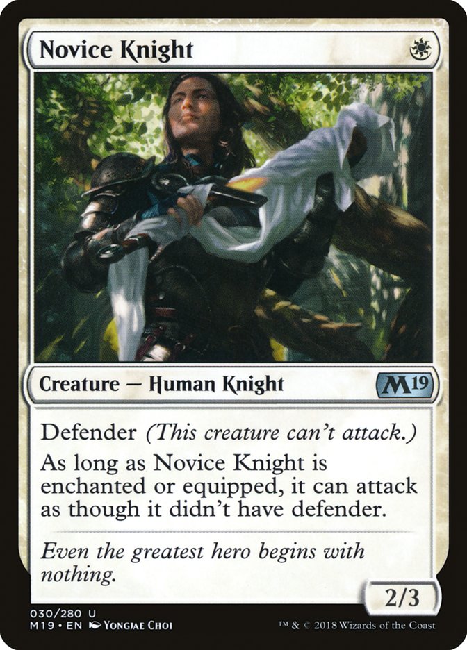 Novice Knight [Core Set 2019] | Gate City Games LLC