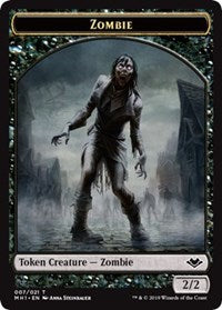 Zombie (007) // Wrenn and Six Emblem (021) Double-Sided Token [Modern Horizons Tokens] | Gate City Games LLC