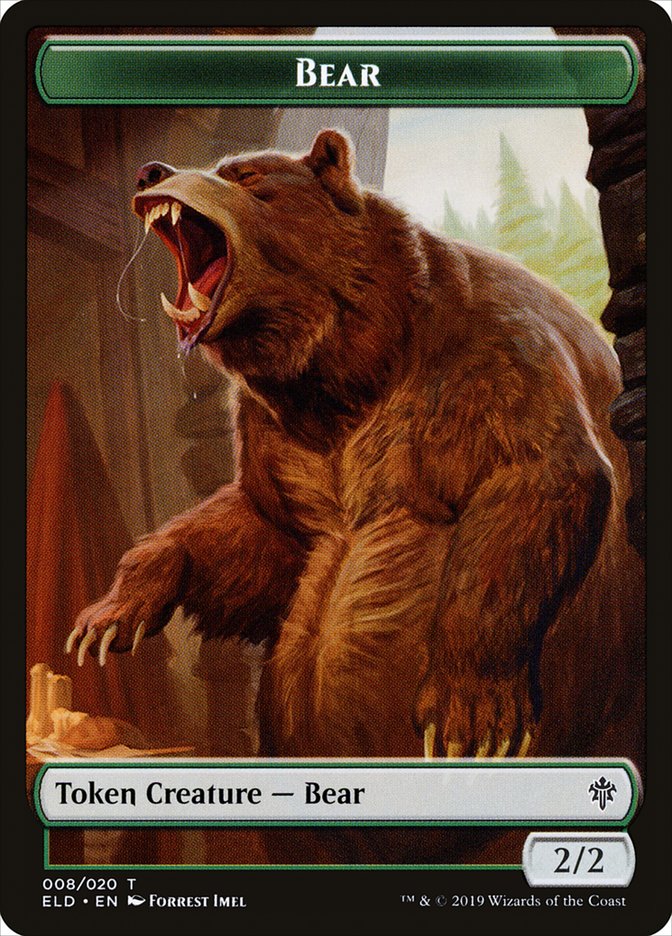 Bear Token [Throne of Eldraine Tokens] | Gate City Games LLC
